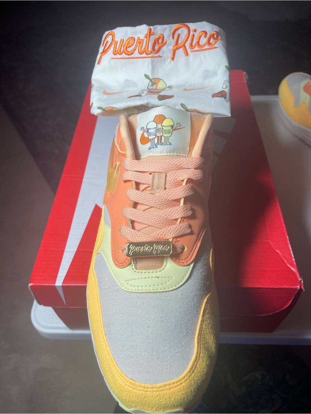 Nike Air Max 1 Puerto Rico Orange Frost 8.5W-7M - Picture 10 of 16